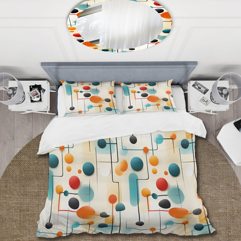 Ensemble de housse de couette Attore, Housse de couette simple + 1 taie décorative stan