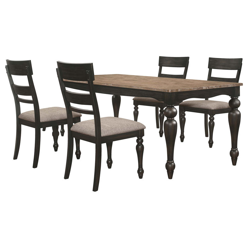 Ensemble de salle à manger 5 pièces, 5 pièces: table, 4 chaises