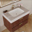 Meuble-lavabo flottant moderne de 30 po avec plateau en pierre frittée sans soudure-311718897