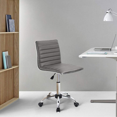 Kaycee Faux Leather Mid Back Swivel Computer Task Desk Chair
