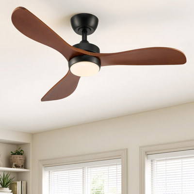 42" 3 - Blade Small Room Ceiling Fan with LED Light and Remote