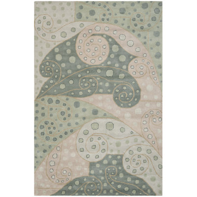 Tapis floral en laine touffeté à la main Bella