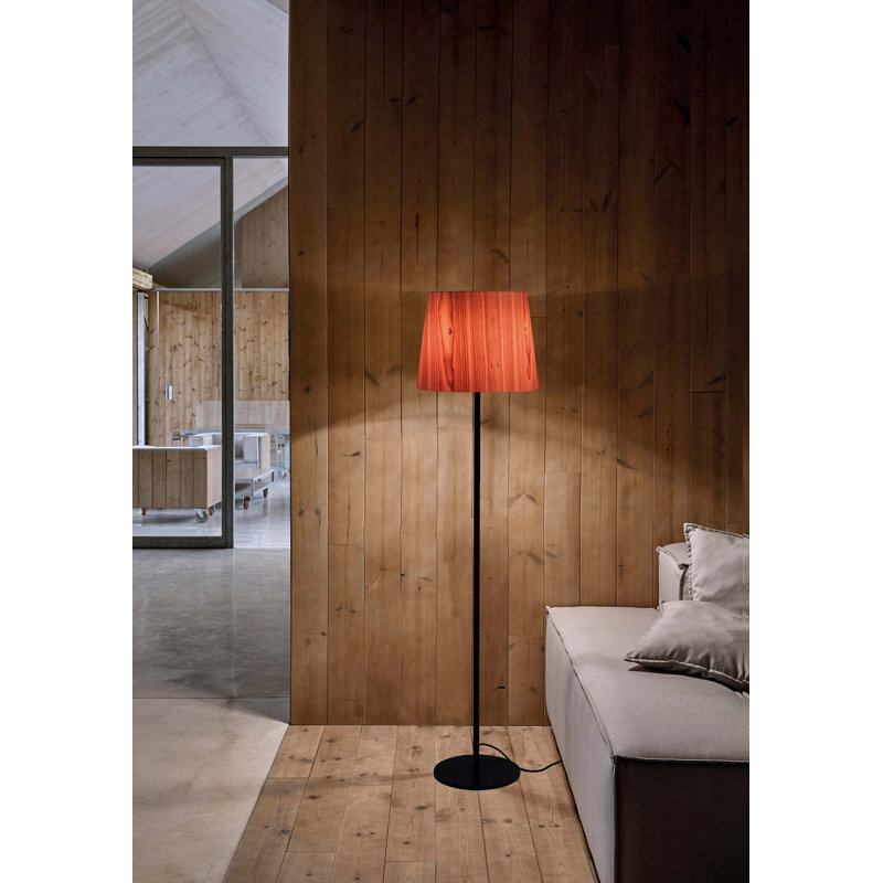 Zeta Floor Lamp - 13" Diameter, Natural White, Dimmable, Matte Black