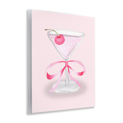 Plaque murale Coquette Cherry Cocktail, design par Nina Jacobs