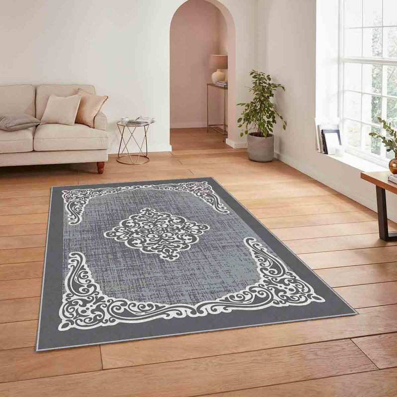 High-Quality Woven Carpet, 3.3 x 5.9 Feet | 100% Polyester, 740 g/m² | Non-Slip Felt Dot Underside, 0.2 in Pile Height | Machine Washable, Easy to Clean, Ideal for Living Rooms & Bedrooms, Stylish Digital Print