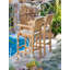 30" Teak Patio Bar Stool