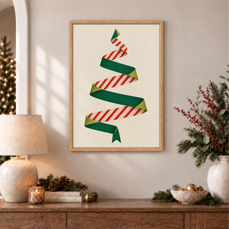Art mural sur toile rouge et vert, H 36 po x l 24 po