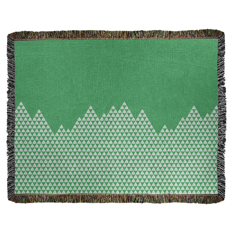 Couverture en coton tissé mountain Katelyn Elizabeth, l 37 po x L 52 po, Vert