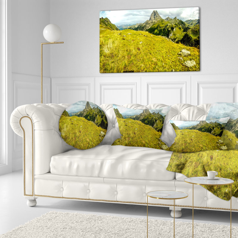 Coussin Bright Green Mountain