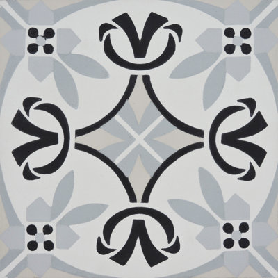 Tifelt 8" x 8" Cement Patterned Wall & Floor Tile