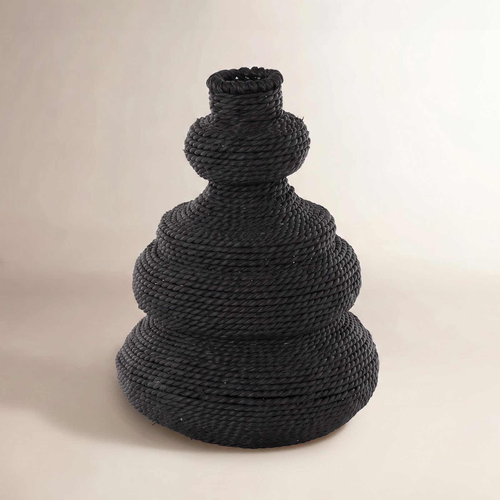 Verano Handmade Table Vase, Black