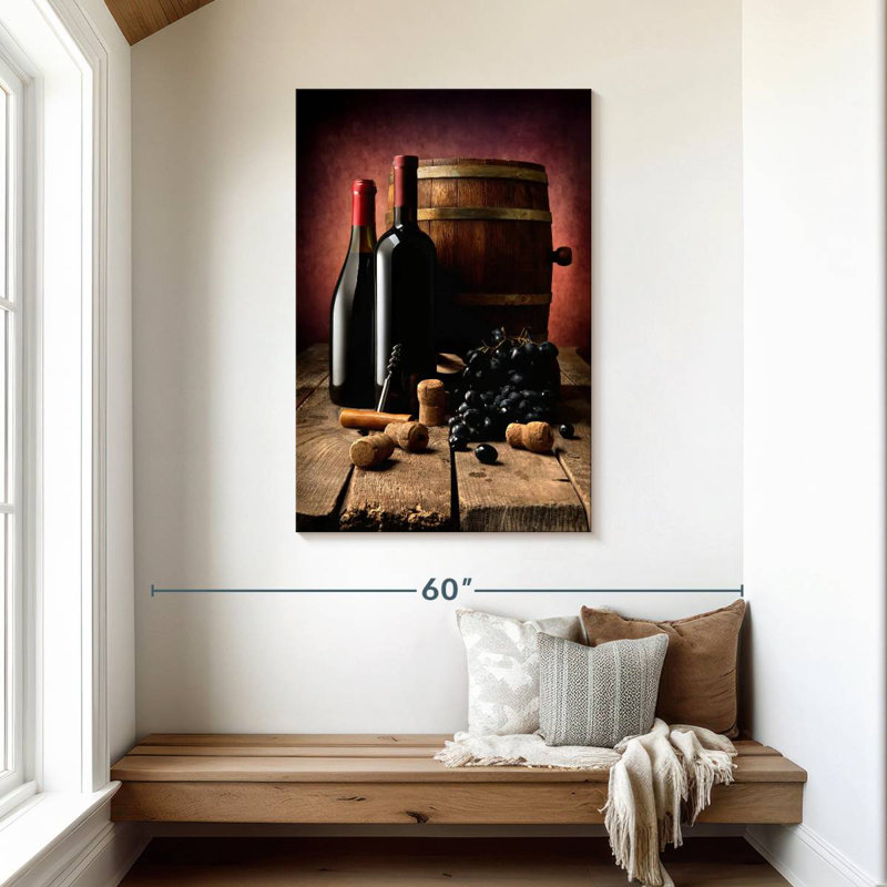 Yarlin Dark Wine Bottles, 45" H x 30" W