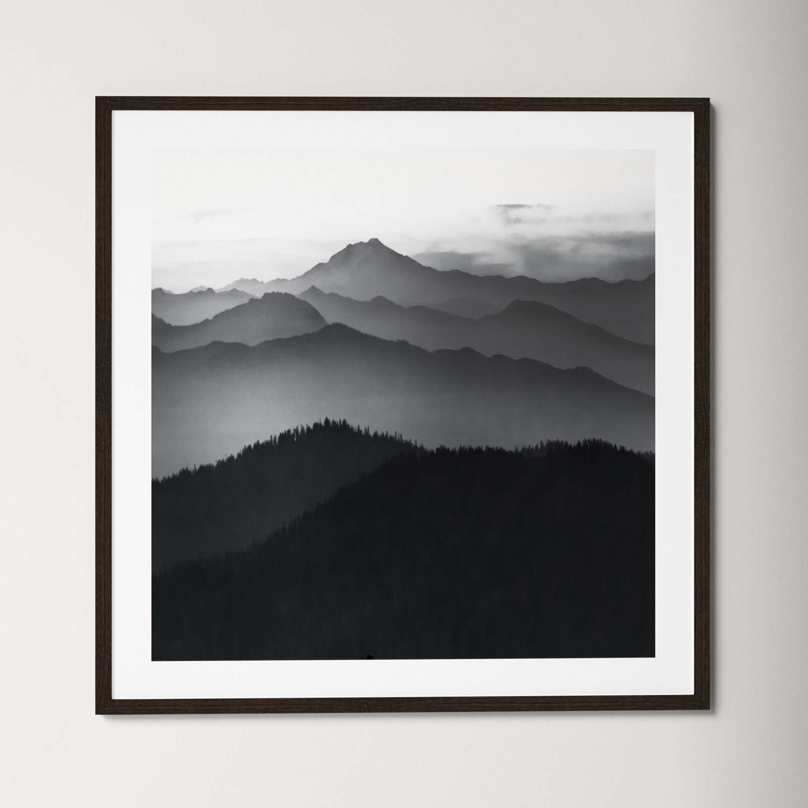 Cascades by Danita Delimont, 32" H x 32" W x 0.75" D, Walnut Framed