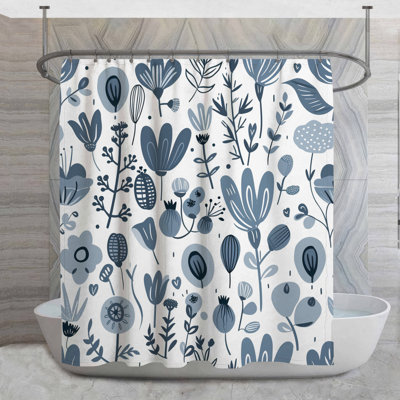 Rideau de douche Botanical Garden - Floral Bathroom Decor Cottage
