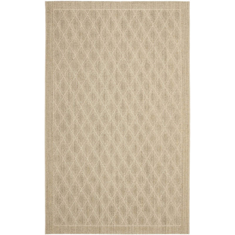 Cayo Geometric Jute / Sisal Area Rug, Runner 61 x 244 cm