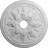 Endurathane Rose and Ribbon Ceiling Medallion, 23 5/8"OD x 4"ID x 1 1/2"P (Fits Canopies up to 4"), Factory Primed-35227892