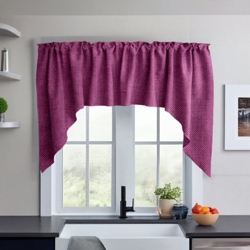 Cantonnière l 72 po Swag, Fuchsia