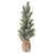 Frosted Pine In Burlap Base Christmas Tree 17.5" Unlit