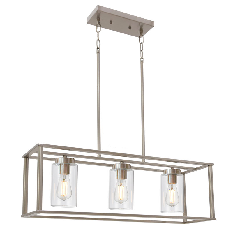 Laga 3 - Light Kitchen Island Pendant, Brushed Nickel