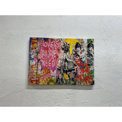 Toile imprimée: Love Is All We Need, toile tendue 1P