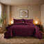 Ensemble de couvre-lit matelassé en microfibre à motif floral-124308866-124308865
