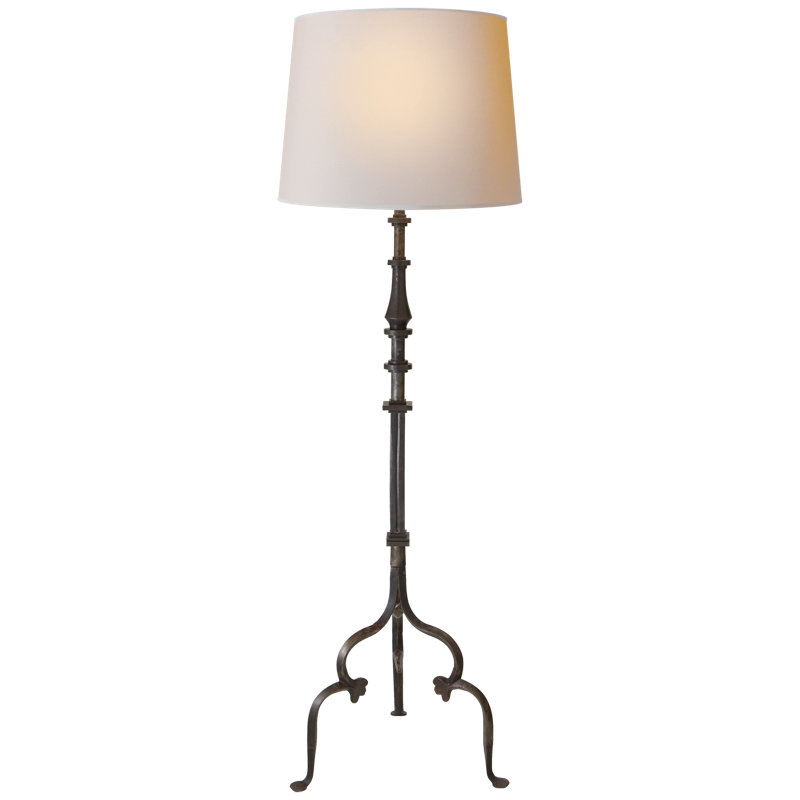 Suzanne Kasler Madeleine Floor Lamp, Fabric, Aged Iron