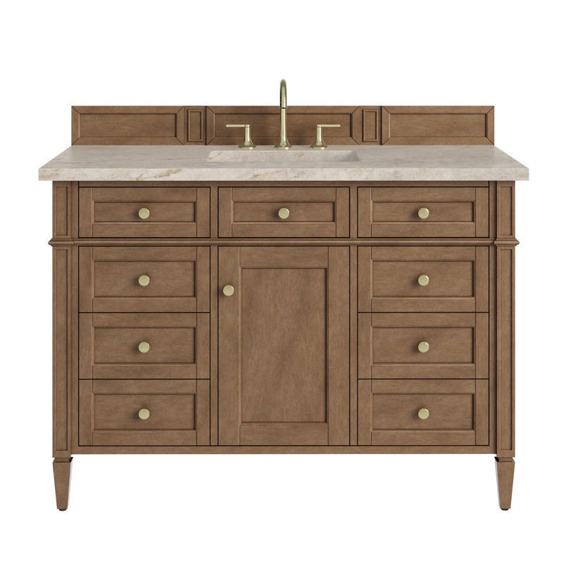 Brittany 48'' W Single Vanity, 8" Widespread, Pecan, Tajnar Eclos