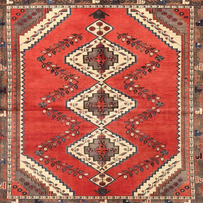 Tapis rouge / beige / brun Southwestern