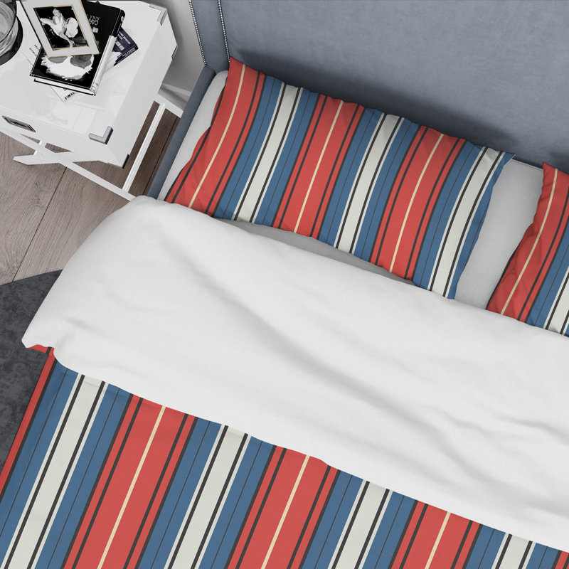 Ensemble de housse de couette en microfibre bleu / orange 3 pièces, Housse de couette pour très grand lit et 2 très