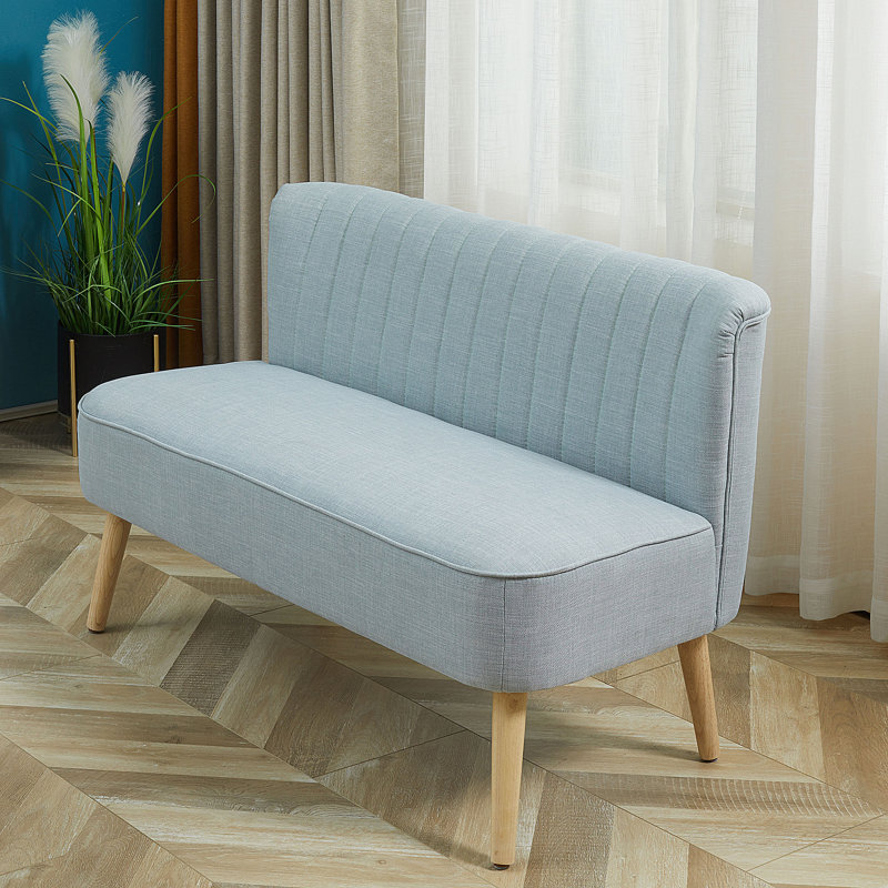 Maxen 2 Seater Loveseat, Linen, Light Green