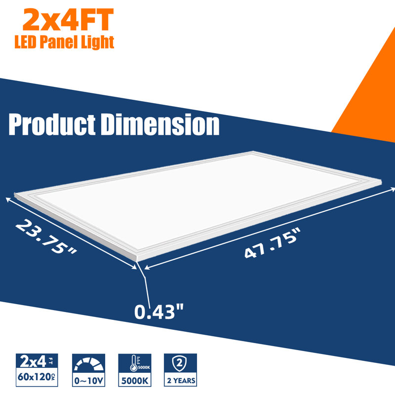 2X4 LED Flat Panel Light,4 Pack,75Watt,0-10V Dimmable,7800 Lumens,5000K Daylight White Color, Drop Ceiling Flat LED Light Panel,Recessed Edge-Lit Troffer Fixture