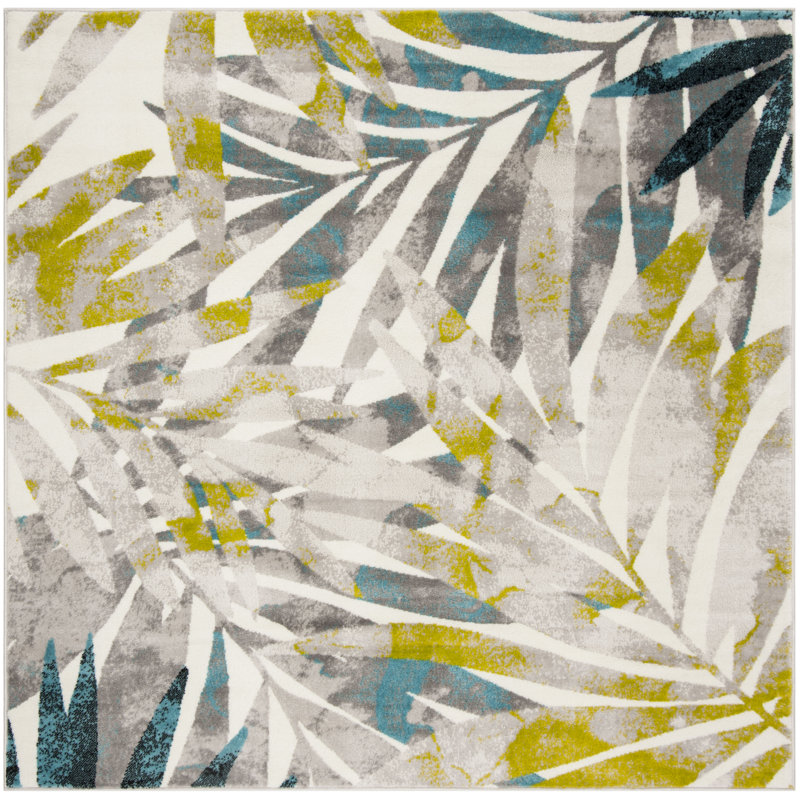 Tapis floral Troxler Performance, Carré 8 pi