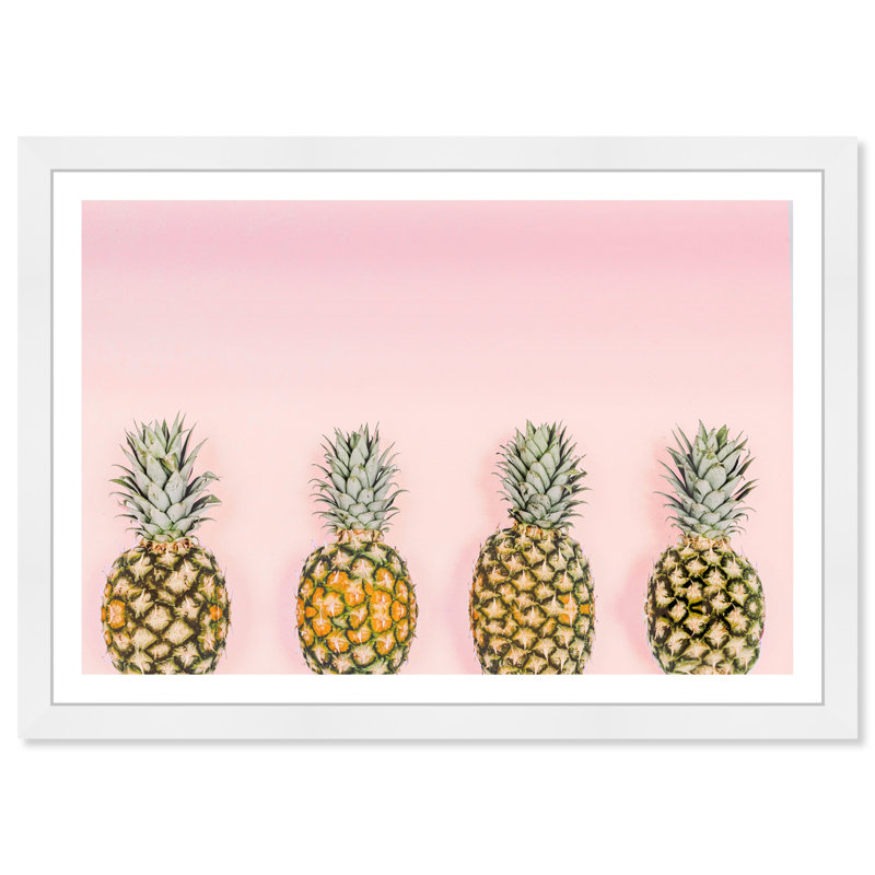 Pineapple Love - Reproduction d'art graphique sur papier encadré