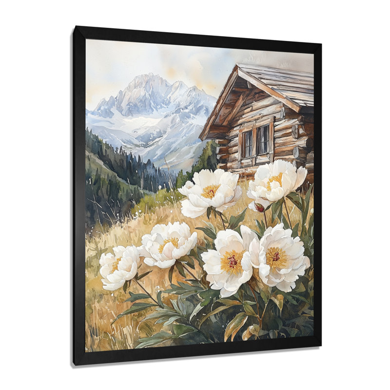 Gilliam - impressions sur toile florales, H 32 po x l 24 po, Noir, Reproduction encadrée d'une seule photo