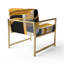Chaise d'appoint rembourrée Glam Gold and Black Expression IV-914028789