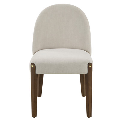 2 chaises - Revêtement en tissu blanc et finition chêne Capacité de poids de 20 lb Capacité de siège de 20 po Largeur du siège 18 po Profondeur du dossier 35,81 po Produit Chaise d'appoint de style contemporain (2 chaises), ensemble de 26 sièges modernes
