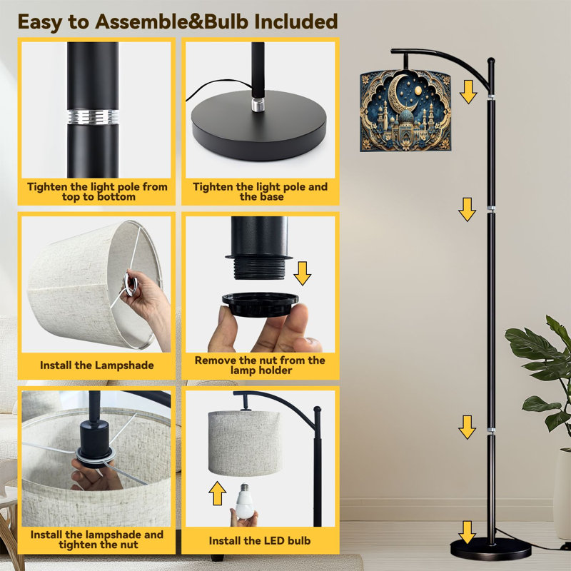 Lampe sur pied Arc