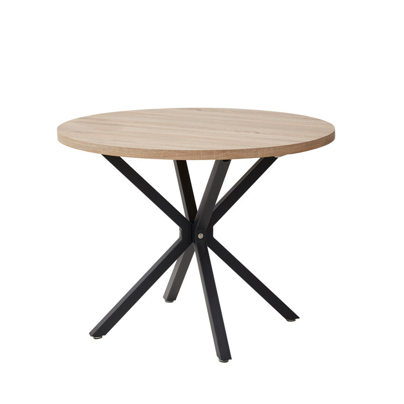 Vintage Style Dining Table - Round Table  For 4 To 6 People - 100 X 77 Cm (W X H), Natural
