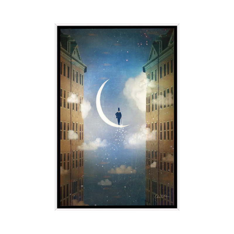 «Good Night» par Catrin Welz-Stein - impression d'art graphique, Pas de tapis, H 26 po x l 18 po x 1,5 po
