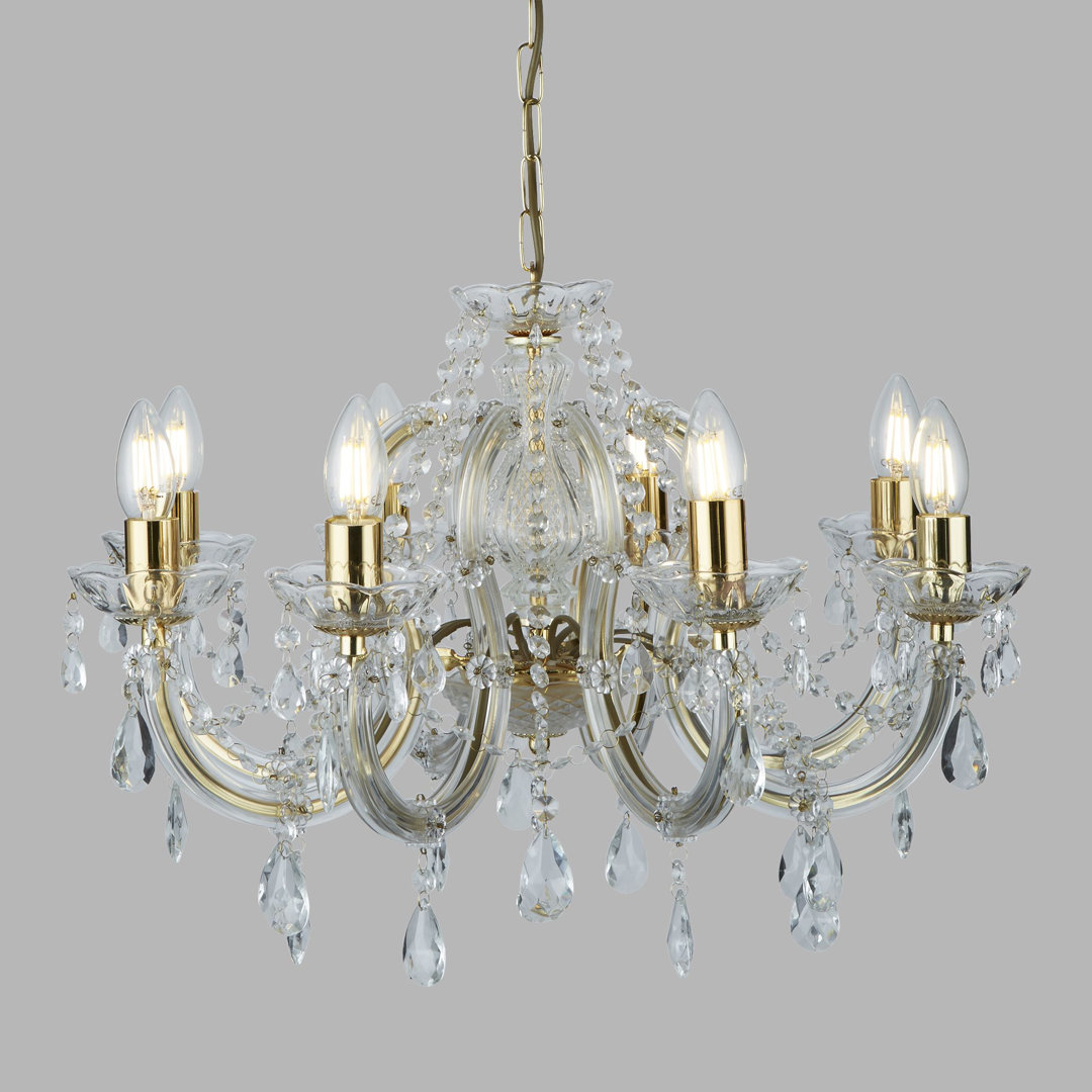 Kelly 8 - Light Candle Style Chandelier