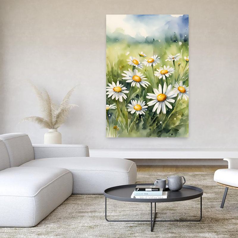 Art contemporain contemporain Aster Daisy, H 60 po x l 40 po