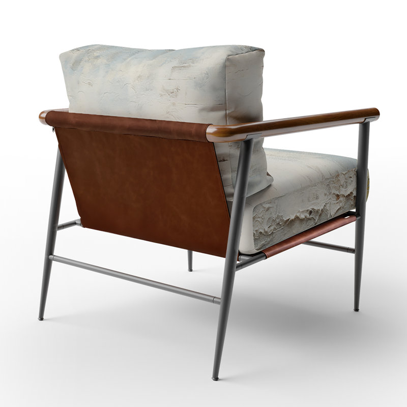 Fauteuil d'appoint rembourré Beige Ocean Storm, Noir