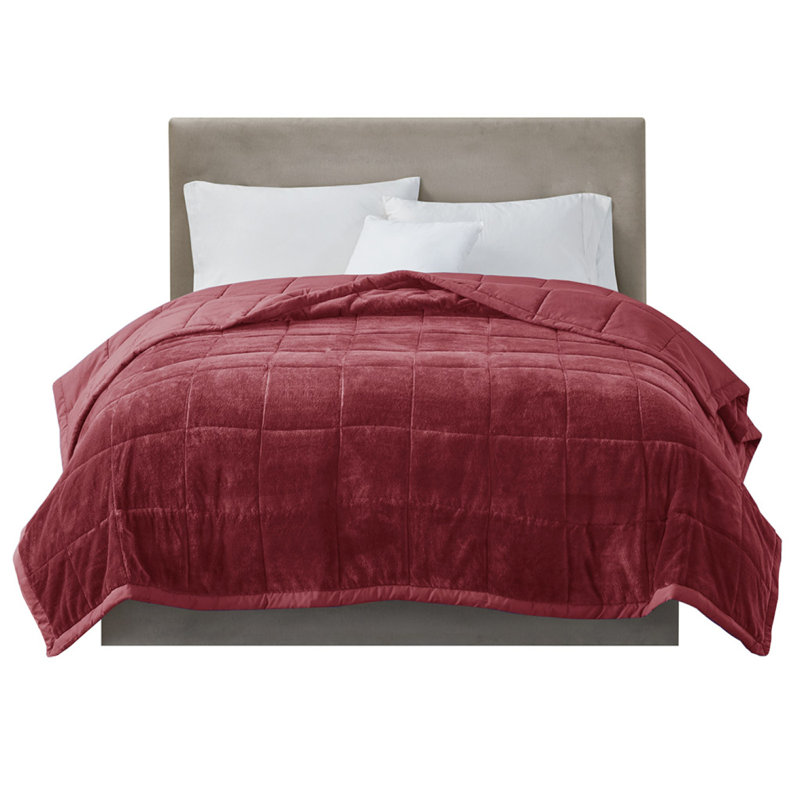Reversible Heiq Smart Temperature Down Alternative Blanket, 89.99" L x 89.99" W, Burgundy
