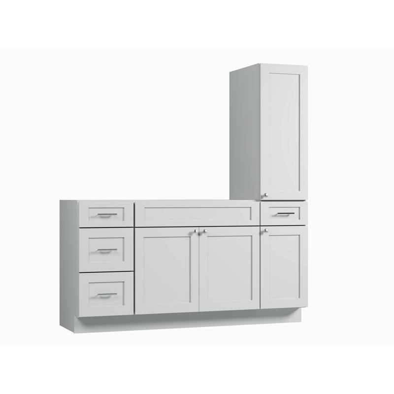 Meuble-lavabo simple de 66 po Disar, Gris