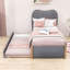 Lit plateforme tapissier en bois avec tête de lit simple et lit gigogne Jasontyler-1605067254