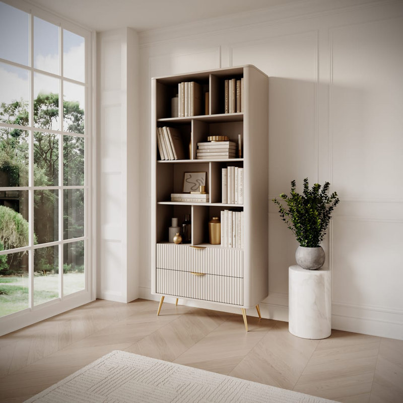 Lante 194cm H x 88cm W Bookcase, Beige