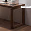 Bureau rectangulaire en bois massif avec 2 tiroirs-306941830