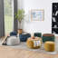 Repose-pieds de rangement rond en forme de table de bout et de repose-pieds 2 en 1-1183810