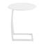 Table d'appoint ronde 20 po en aluminium blanc