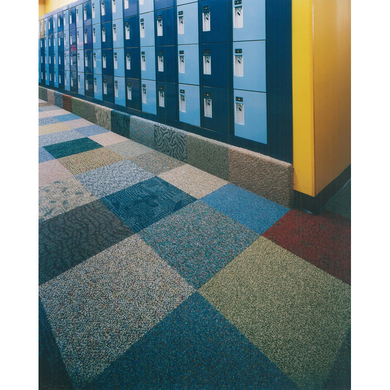 24" x 24" Carpet Tile in Grey/Blue